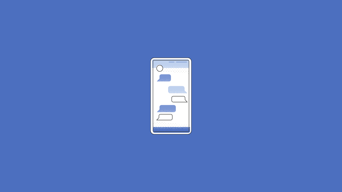 A smartphone showing an AI chatbot on a messaging app, representing Meta Business Agent in conversational commerce.